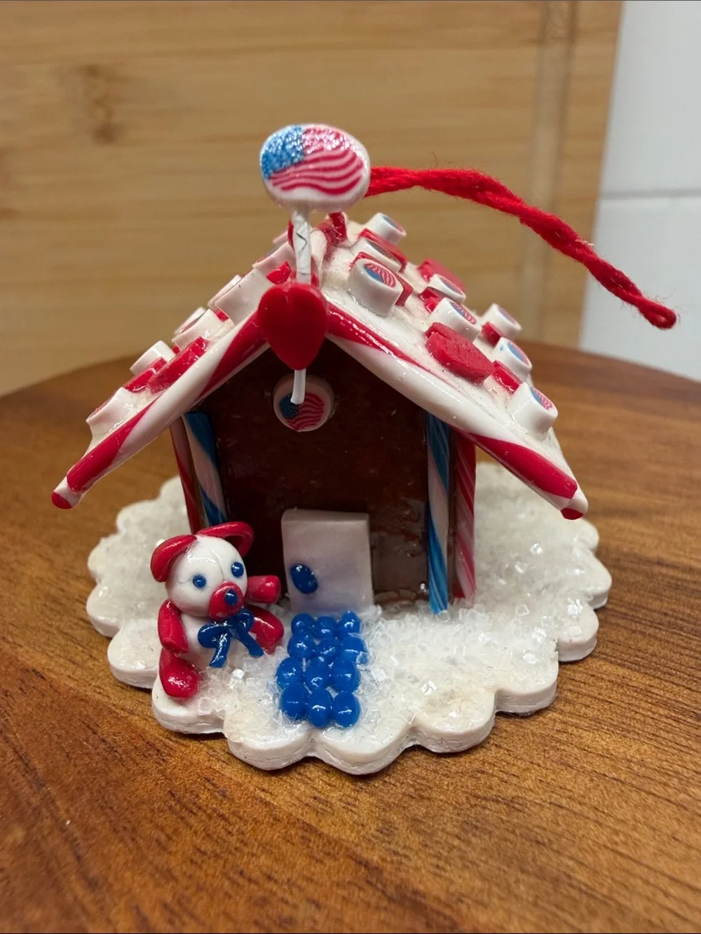 Vintage handmade Post Office Christmas Ornament